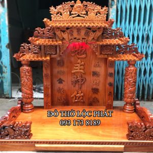 mẫu bàn thờ thần tài thổ địa mái ngói khủng - đẹp nhất - ngang 108, cao 127cm