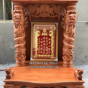 bàn thờ ông địa thần tài rồng phách đẹp ngang 81 cột 16
