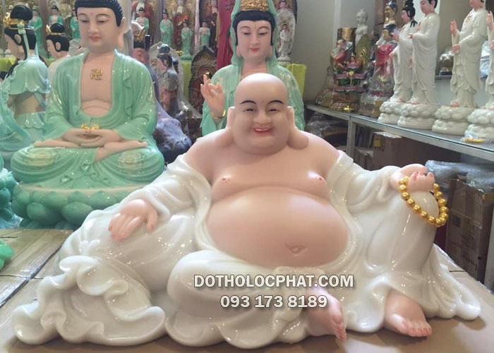 Tượng Phật Di Lặc bằng bột đá trắng ngọc mua tượng phật di lặc bằng đá đẹp nhất ở đâu