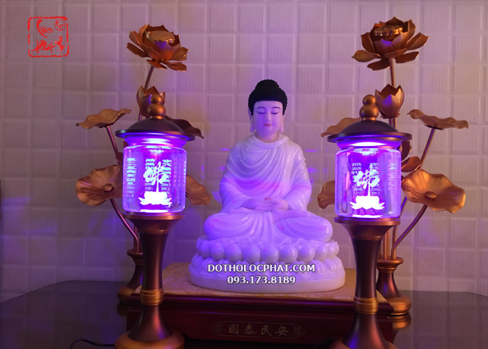 đèn trang trí bàn thờ phật đổi màu đẹp
