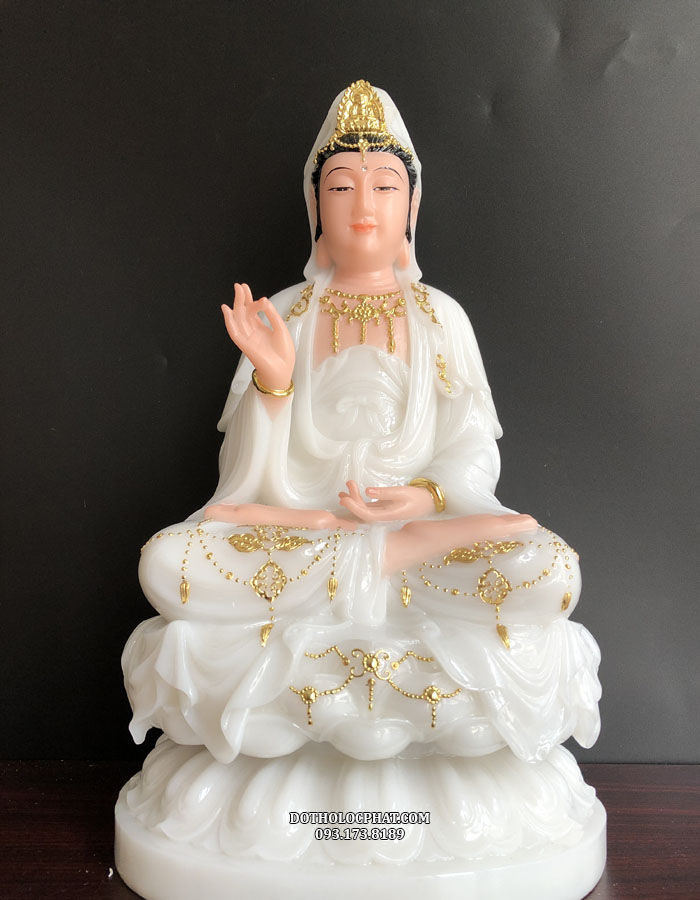 tượng mẹ quan thế âm bằng đá trắng đẹp nhất