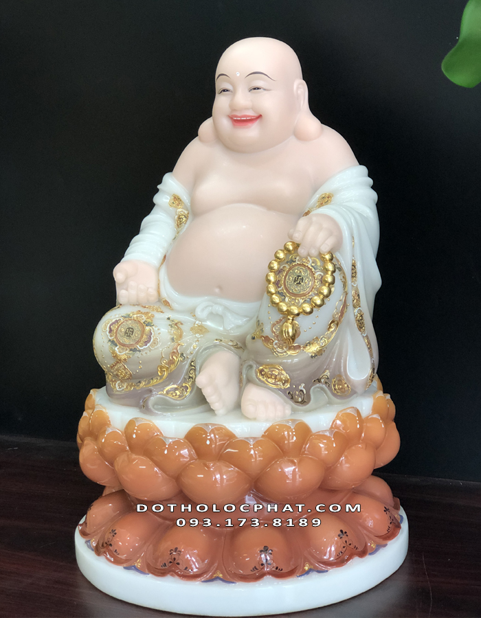 Tượng Phật Di Lặc vẽ gấm phủ bóng cao cấp nhất