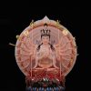 tượng thiên thủ thiên nhãn vẽ màu khoáng đỏ đẹp