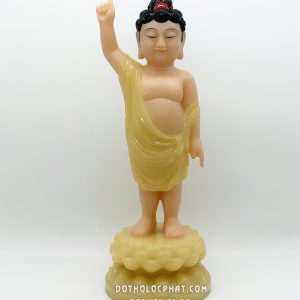 10. Tượng Phật Đản Sinh Vàng Thạch Anh PDS-012