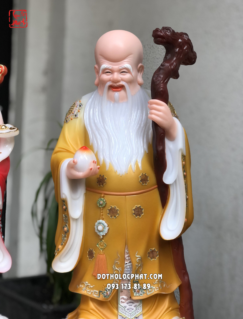 Tượng Tam Đa Phúc Lộc Thọ đá khoáng chuyển màu