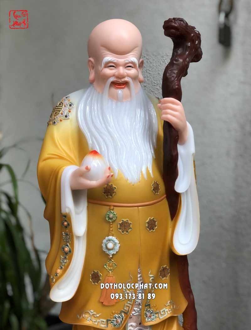 Tượng Tam Đa Phúc Lộc Thọ đá khoáng chuyển màu