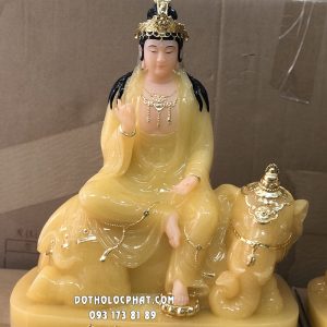 Tượng Phổ Hiền Bồ Tát Bột Đá Thạch Anh VTPH-002 cao 30cm