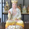 tượng địa tạng vương bồ tát bằng đá khoáng vàng đế mây đẹp