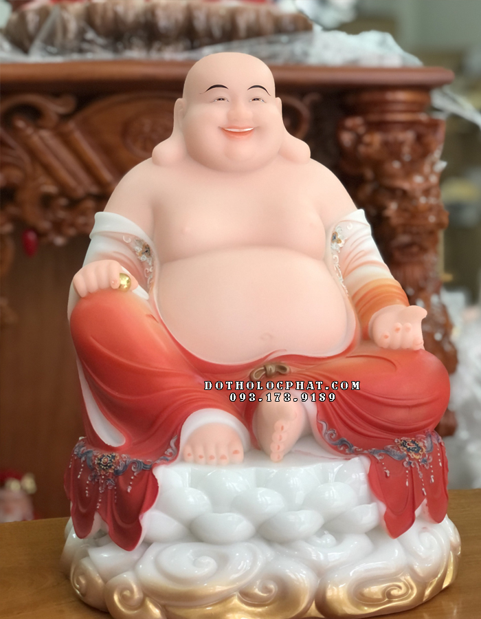 tượng phật di lặc bằng bột đá vẽ gấm đẹp nhất