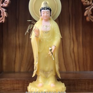 tượng quan âm đứng vàng ngọc thạch anh đẹp nhất hcm