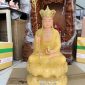 Tượng Địa Tạng Vương Bồ Tát Ngồi Thạch Anh Viền Vàng DT-029