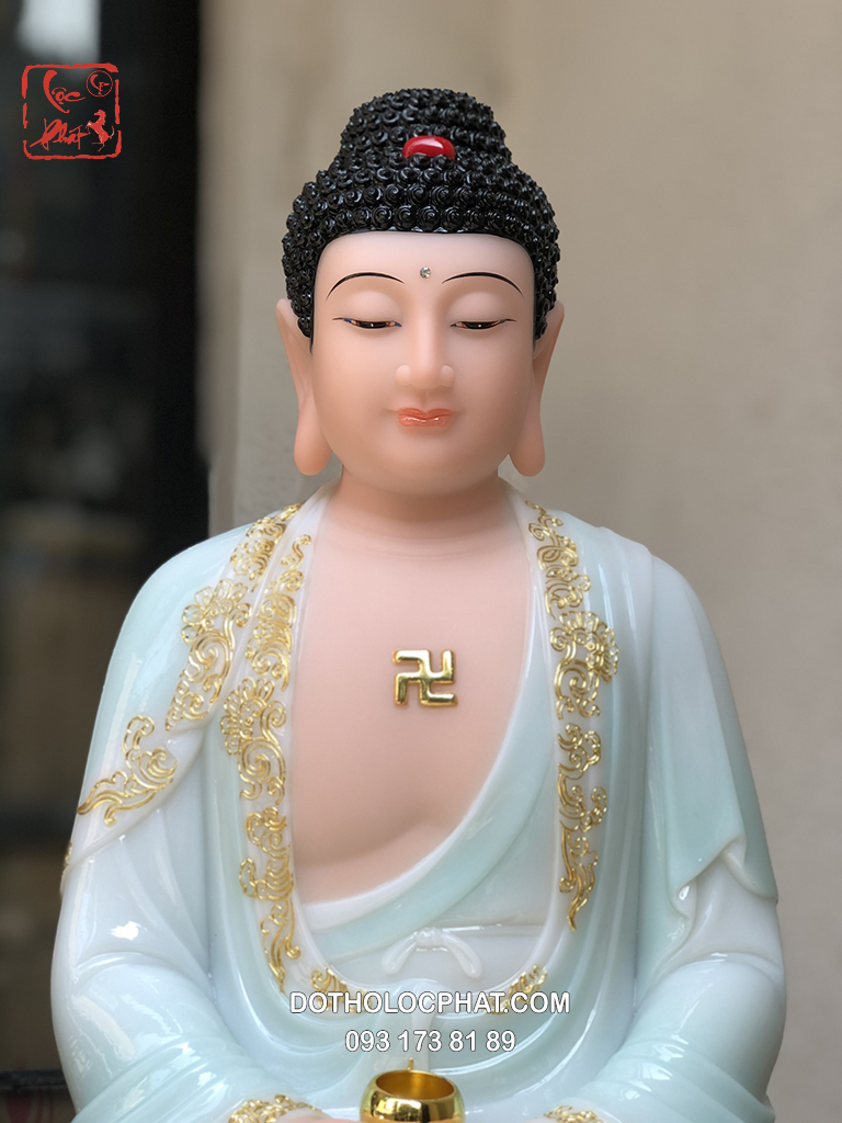 7. Tượng Phật A Di Đà Áo Xanh Viền Vàng ADD-015