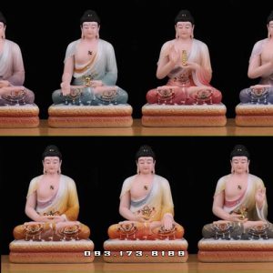 Tượng Phật Dược Sư Bột Khoáng 7 Màu Đẹp