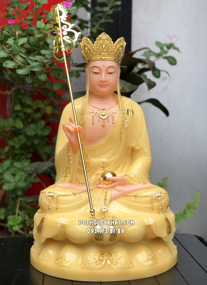 tượng địa tạng vương bồ tát bằng bột đá thạch anh đẹp
