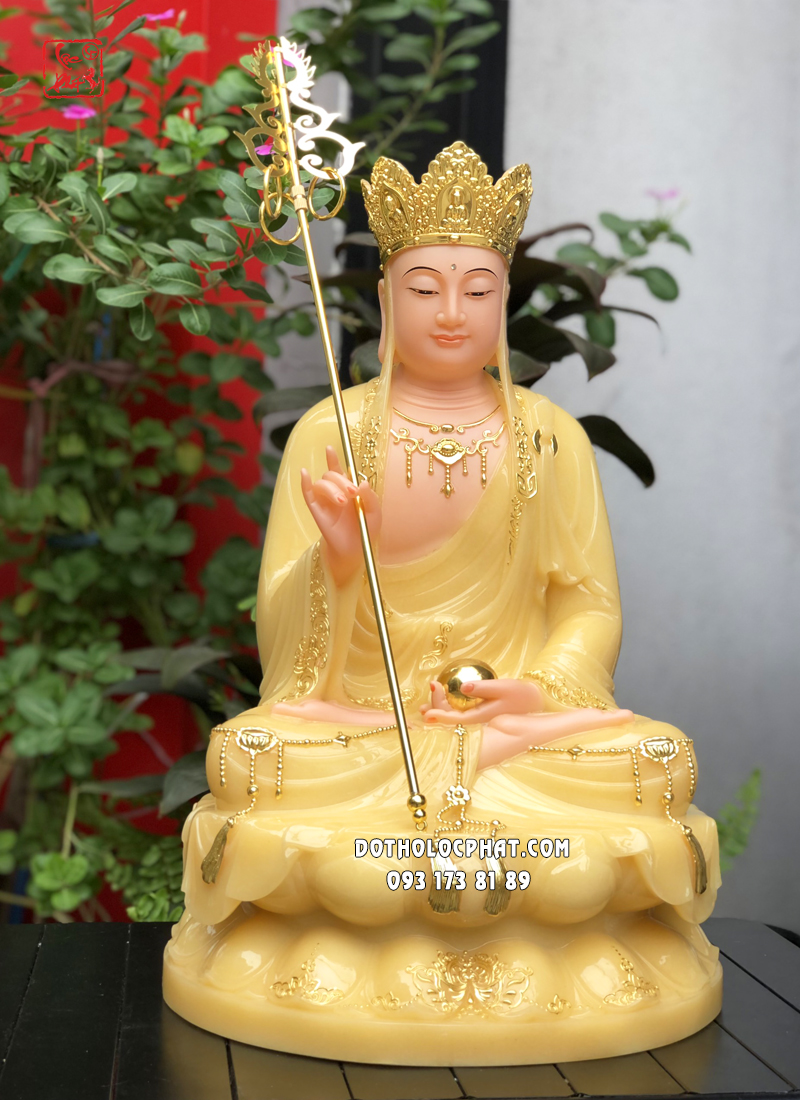 tượng địa tạng vương bồ tát bằng bột đá thạch anh đẹp