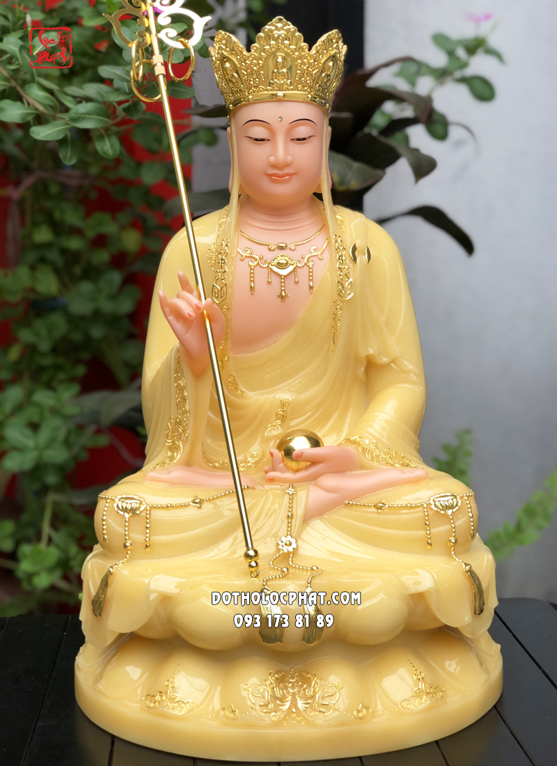 tượng địa tạng vương bồ tát bằng bột đá thạch anh đẹp