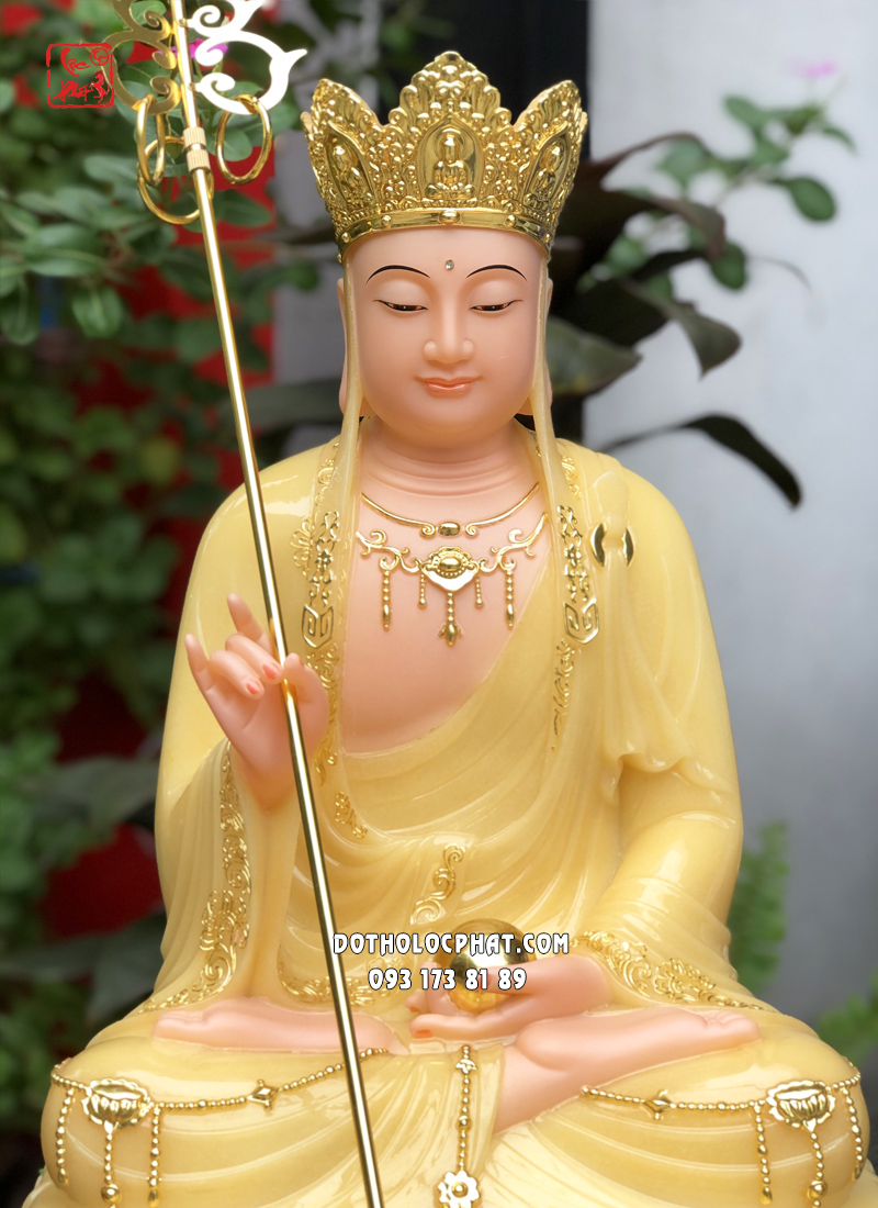 tượng địa tạng vương bồ tát bằng bột đá thạch anh đẹp