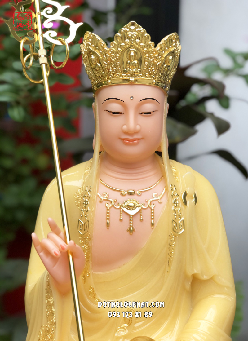 tượng địa tạng vương bồ tát bằng bột đá thạch anh đẹp