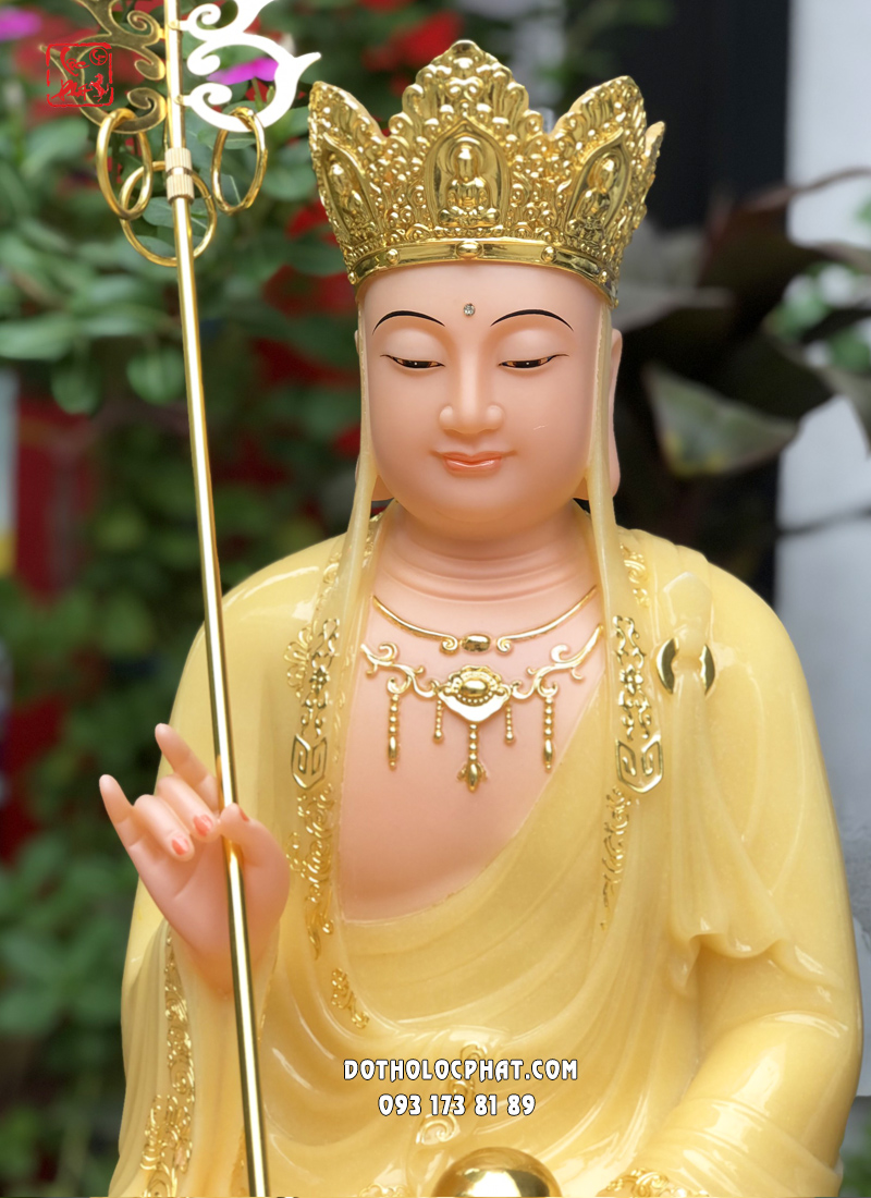 tượng địa tạng vương bồ tát bằng bột đá thạch anh đẹp