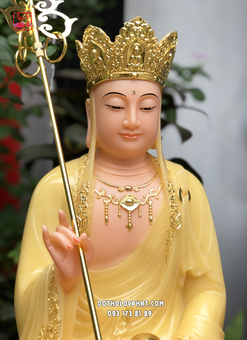 tượng địa tạng vương bồ tát bằng bột đá thạch anh đẹp