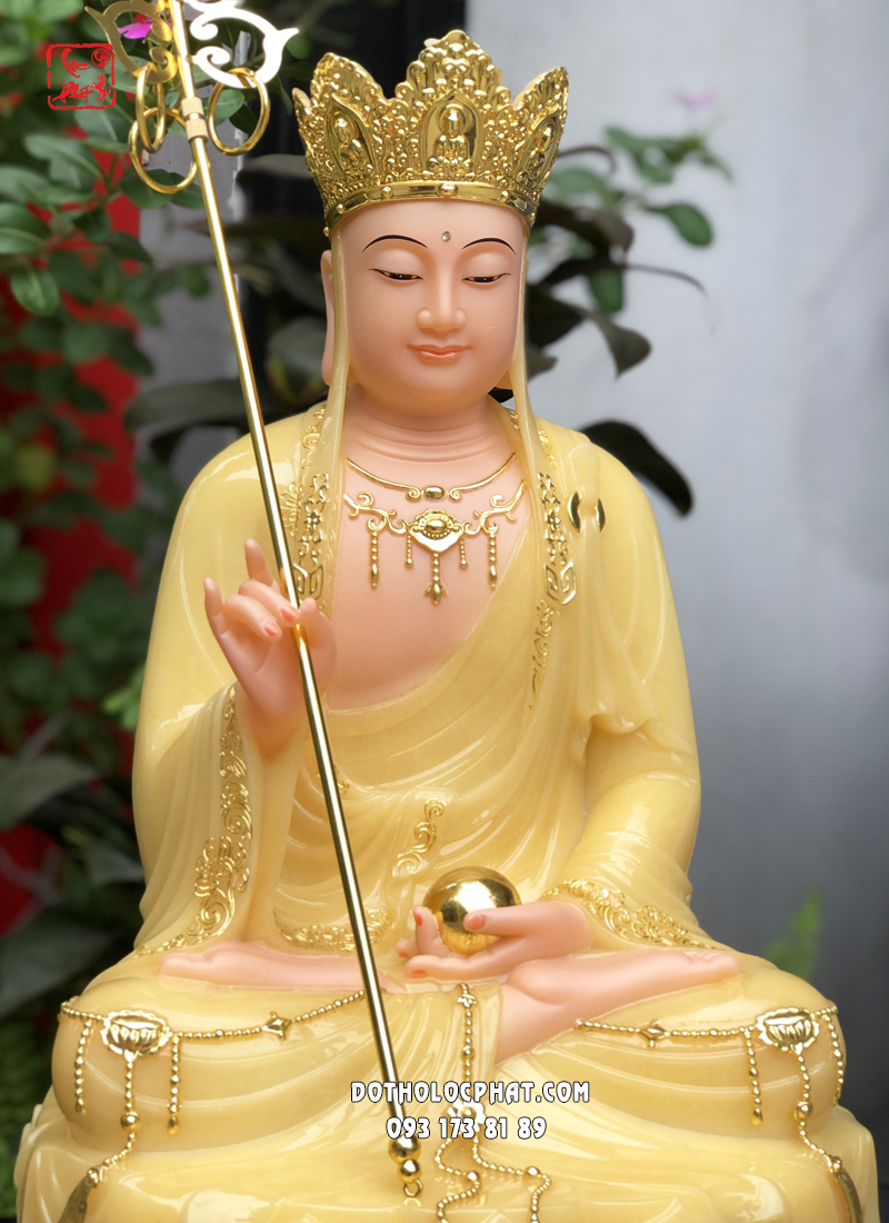 tượng địa tạng vương bồ tát bằng bột đá thạch anh đẹp