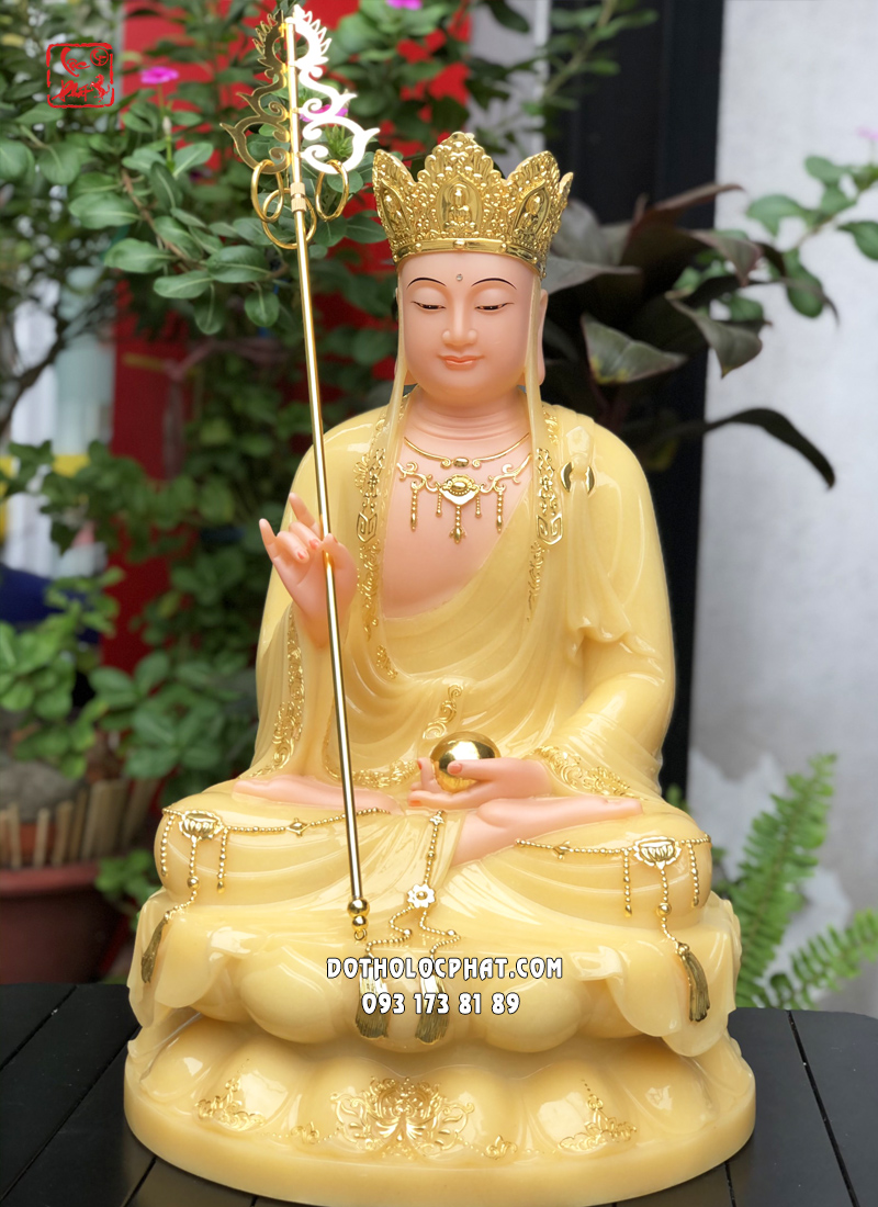 tượng địa tạng vương bồ tát bằng bột đá thạch anh đẹp