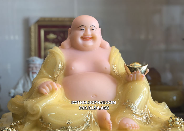 tượng phật di lặc thạch anh ngồi đẹp