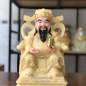 Tượng Thần Tiền Thạch Anh Thỏi Vàng TT-019