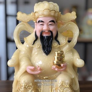 Tượng Thần Tiền Thạch Anh Thỏi Vàng TT-019