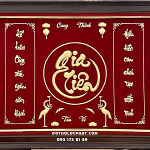 Bài Vị Gia Tiên Mạ Vàng 24k Cao Cấp 81x107cm CHTT-013
