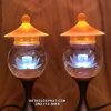 đèn thờ cúng pha lê ánh sáng trắng