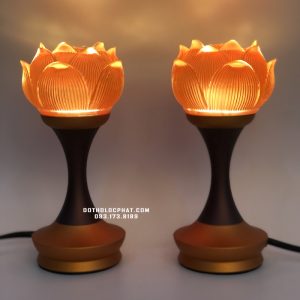 đèn thờ cúng bông sen cụp lưu ly thờ Phật và gia tiên đẹp