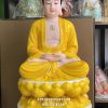 Tượng Phật A Di Đà Vàng Hổ Phách Đế Sen Cao 68cm ADD-009