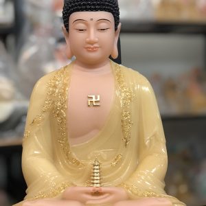 Tượng Phật Dược Sư Áo Rủ Dát Vàng DS-031