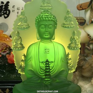 Tượng Phật Dược Sư Lưu Ly Xanh Lá Đề DS-037