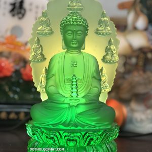 Tượng Phật Dược Sư Lưu Ly Xanh Lá Đề DS-037