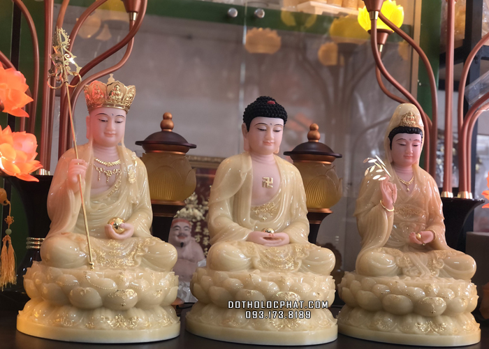 tượng ta bà tam thánh thạch anh đẹp