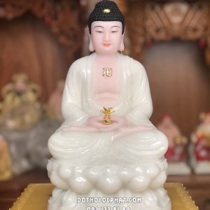 Tượng Phật Dược Sư Trắng Đế Sen DS-039
