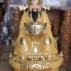 Tượng Thần Tiền Thạch Anh Ngồi Thỏi Vàng Lớn TT-032