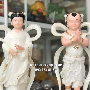 Tượng Tiên Đồng Ngọc Nữ Trắng TDNN-002