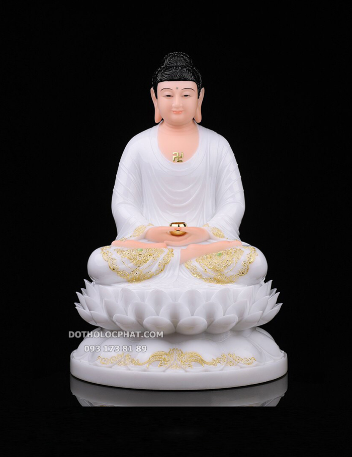 Tây Phương Tam Thánh Áo Trắng Đế Sen Nở TPTT-044
