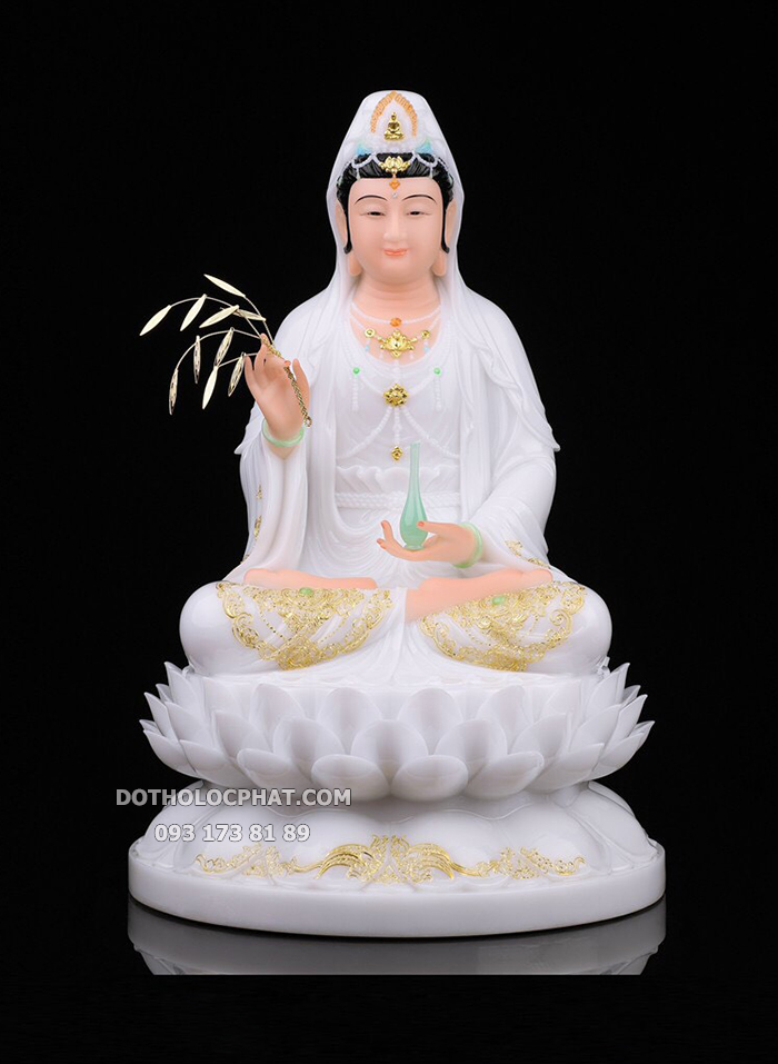 Tây Phương Tam Thánh Áo Trắng Đế Sen Nở TPTT-044