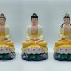 Tượng Tây Phương Tam Thánh Sứ Áo Vàng Đế Non Nước TPTT-045