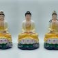 Tượng Tây Phương Tam Thánh Sứ Áo Vàng Đế Non Nước TPTT-045