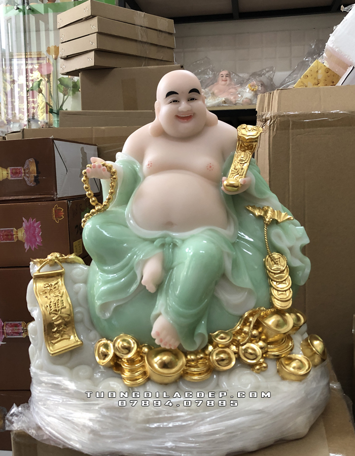Tượng Phật Di Lặc xanh ngọc ngồi đứng đẹp