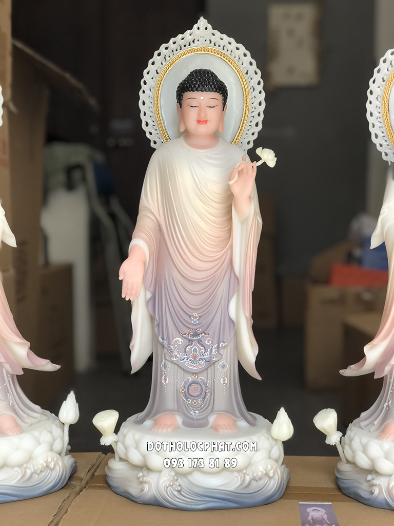 Tây Phương Tam Thánh Đứng Áo Khoáng Hào Quang TPTT-054
