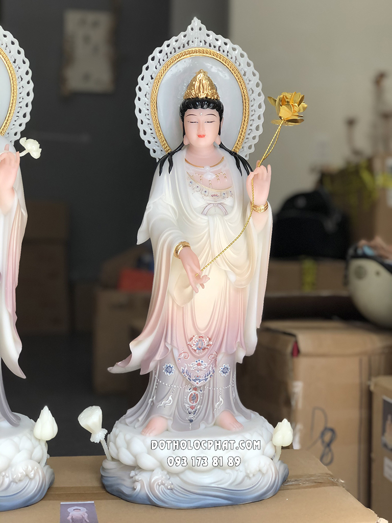 Tây Phương Tam Thánh Đứng Áo Khoáng Hào Quang TPTT-054
