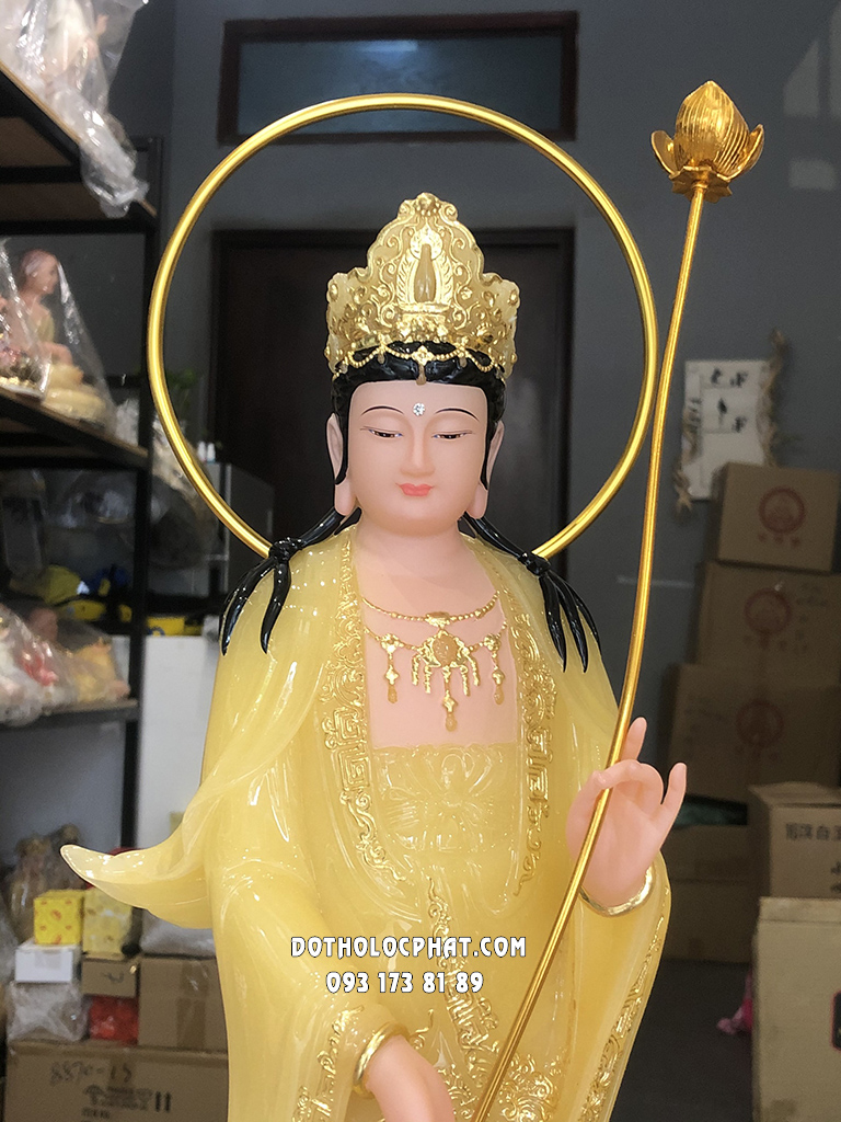 Tây Phương Tam Thánh Đứng Thạch Anh Hào Quang Vòng TPTT-055