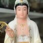 Tượng Mẹ Quan Âm Áo Gấm Cam Đế Vân Mây QABT-090