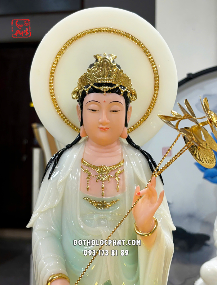 Tây Phương Tam Thánh Áo Xanh Hào Quang TPTT-060